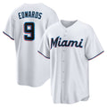 Miami Marlins #9 Xavier Edwards White Fotopoulosg Home Replica Jersey
