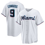 Miami Marlins #9 Xavier Edwards White Fotopoulosg Home Replica Jersey