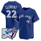 Toronto Blue Jays #22 Vladimir Guerrero Jr. Royal Fotopoulosg 50th Anniversary Alternate Limited Jersey
