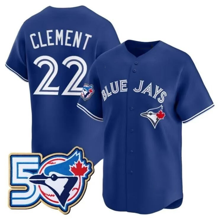 Toronto Blue Jays #22 Vladimir Guerrero Jr. Royal Fotopoulosg 50th Anniversary Alternate Limited Jersey