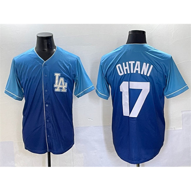 Los Angeles Dodgers #17 Shohei Ohtani Blue Fotopoulosg Stitched Jersey