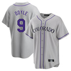 Colorado Rockies #9 Brenton Doyle Player Gray Fotopoulosg Game Home Stitched Jerseys