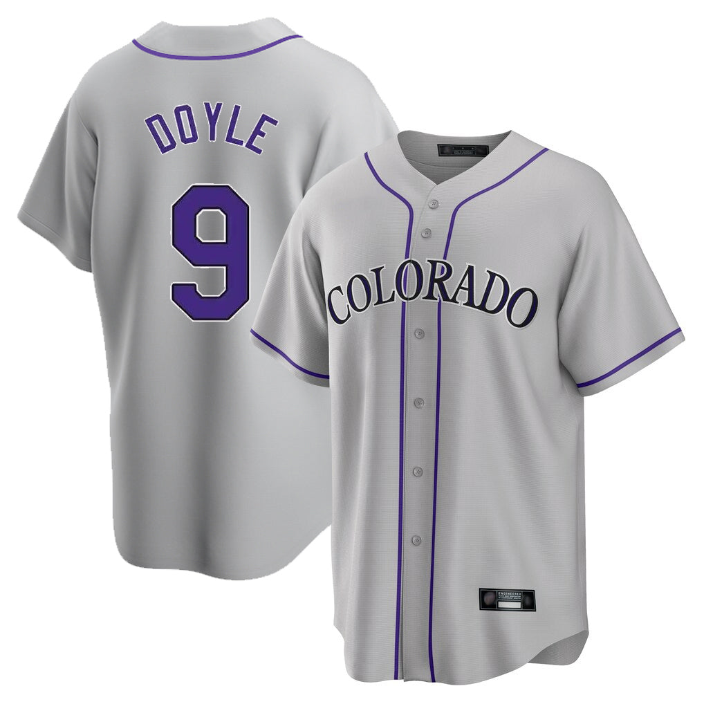 Colorado Rockies #9 Brenton Doyle Player Gray Fotopoulosg Game Home Stitched Jerseys