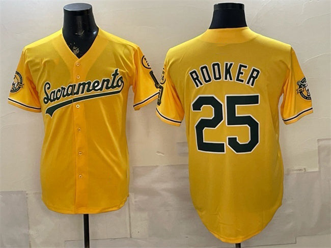 Oakland Athletics #25 Brent Rooker 2026 Yellow Fotopoulosg Alternate Sacramento Celebrating 125 Years Vapor Limited Stitched Jersey