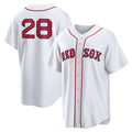 Boston Red Sox #28 Kristian Campbell White Fotopoulosg Home Replica Jersey
