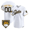 Custom Chicago Cubs 2024 Spring Training Patch Vapor Premier Limited Jersey ¨C White Fotopoulosg