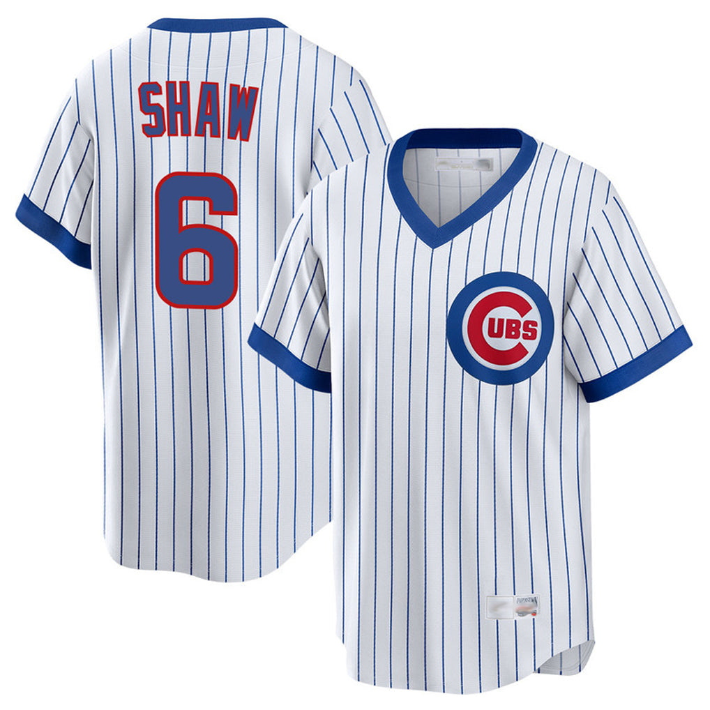 Chicago Cubs #6 Matt Shaw Player White Fotopoulosg T-shirt Cooperstown Collection Limited Stitched Jerseys
