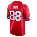 B.Bills #88 Dawson Knox Red Fotopoulosg Alternate Game Jersey