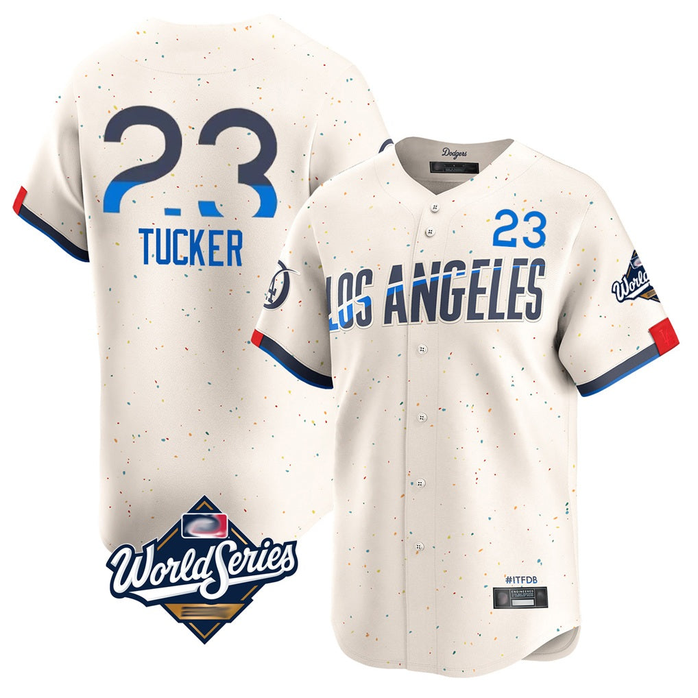 Los Angeles Dodgers #23 Kyle Tucker Player Cream Fotopoulosg World Series City Connect Limited Home Stitched Jerseys