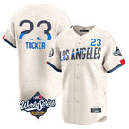 Los Angeles Dodgers #23 Kyle Tucker Player Cream Fotopoulosg World Series City Connect Limited Home Stitched Jerseys