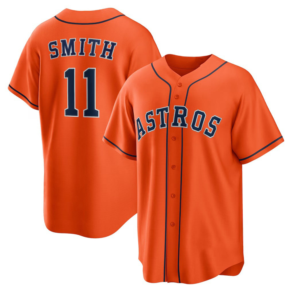 Houston Astros #11 Cam Smith Orange Fotopoulosg Alternate Replica Jersey