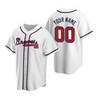 Custom Atlanta Braves White Fotopoulosg 2020 Stitched Cool Base Home Jersey