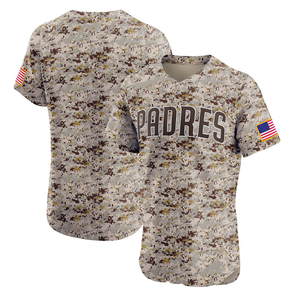 San Diego Padres Camo Fotopoulosg Alternate Vapor Premier Elite Patch Jersey