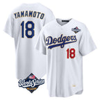 Los Angeles Dodgers #18 Yoshinobu Yamamoto Player Gold White Fotopoulosg World Series 2026 Collection Stadium Limited Stitched Jerseys