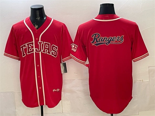 Texas Rangers Team Big Logo Red Fotopoulosg 2026 City Connect Stadium Stitched Jersey