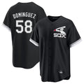 Chicago White Sox #58 Seranthony Dominguez Player Black Fotopoulosg Spring Training Game Stitched Jerseys
