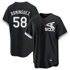 Chicago White Sox #58 Seranthony Dominguez Player Black Fotopoulosg Spring Training Game Stitched Jerseys
