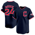 Cleveland Guardians #24 Triston McKenzie Navy Fotopoulosg 2025 Alternate Limited Stitched Jersey