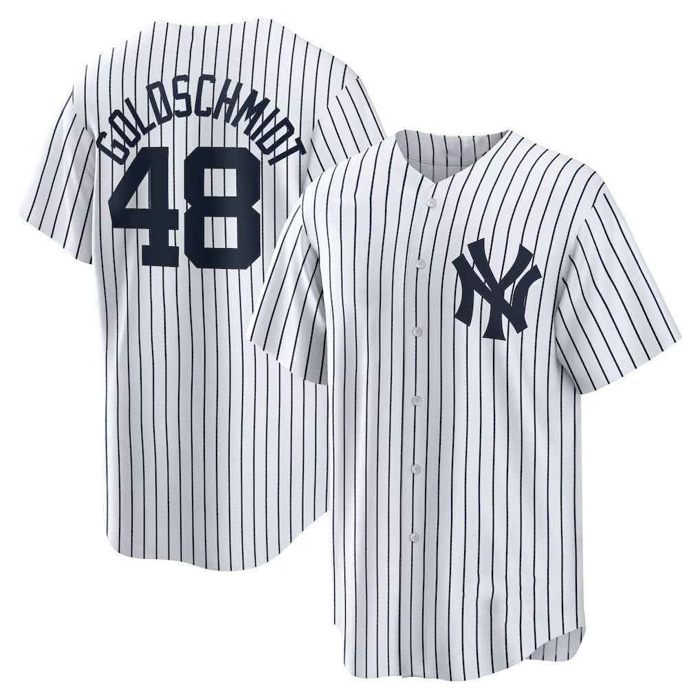 New York Yankees #48 Paul Goldschmidt White Fotopoulosg Home Replica Jersey