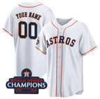 Custom Houston Astros Active Player White Fotopoulosg 2022 World Series Champions Cool Base Stitched Jersey