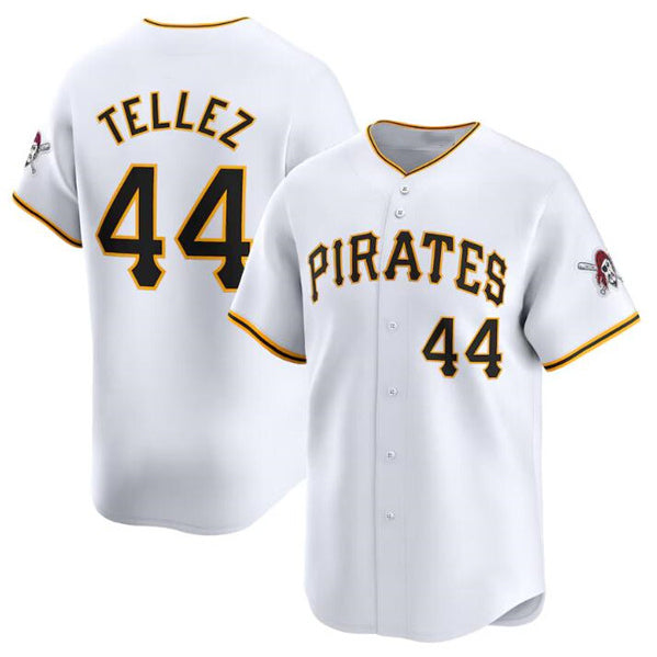 Pittsburgh Pirates #44 Rowdy Tellez White Fotopoulosg Home Limited Stitched Jersey