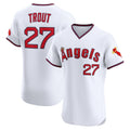 Los Angeles Angels #27 Mike Trout White Fotopoulosg Alternate 2 Elite Jersey