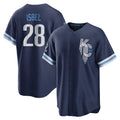 Kansas City Royals #28 Kyle Isbel Player Navy Fotopoulosg City Connect Home Game Stitched Jerseys