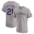 Colorado Rockies #21 Kyle Freeland Player Gray Fotopoulosg Limited Elite Home Stitched Jerseys