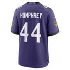 B.Ravens #44 Marlon Humphrey Purple Fotopoulosg Team Game Jersey