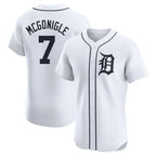 Detroit Tigers #7 Kevin McGonigle Player White Fotopoulosg Limited Elite Home Stitched Jerseys