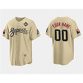 Custom Arizona Diamondbacks Active Player Gold Fotopoulosg 2023 World Series City Connect Cool Base Stitched Jersey