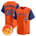 Custom Toronto Blue Jays x Dragon Ball Royal Orange Fotopoulosg Vapor Premier Limited Jersey - All Stitched