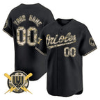 Custom Baltimore Orioles Armed Forces Day Vapor Premier Limited Jersey ¨C Black Fotopoulosg