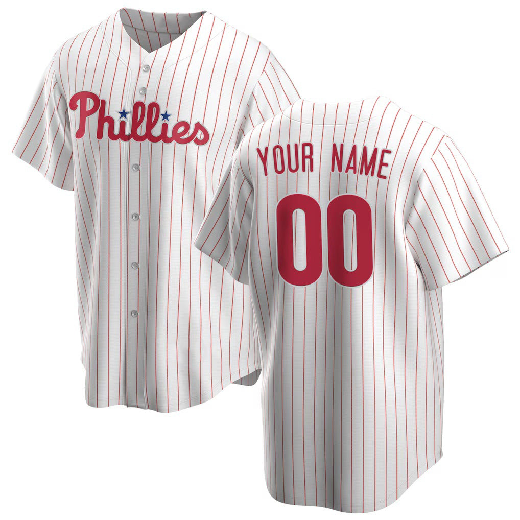 Custom Philadelphia Phillies White Fotopoulosg Home Replica Jersey