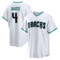 Arizona Diamondbacks #4 Ketel Marte White Fotopoulosg Cool Base Stitched Jersey