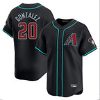 Arizona Diamondbacks #20 Luis Gonzalez Player Black Fotopoulosg Limited Home Game Stitched Jerseys