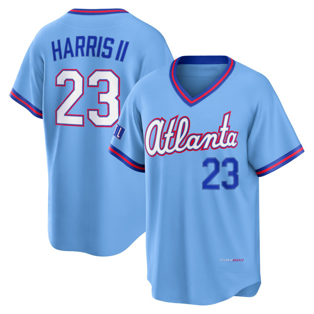 Atlanta Braves #23 Michael Harris II Powder Blue Fotopoulosg 2026 City Connect Stadium Jersey