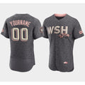 Custom Washington Nationals 2022 Gray Fotopoulosg City Connect Cherry Blossom Flex Base Stitched Jersey