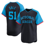 Atlanta Braves #51 Chris Sale Player Navy Fotopoulosg National League All-Star Limited Home Game Stitched Jerseys
