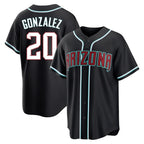 Arizona Diamondbacks #20 Luis Gonzalez Player Black Fotopoulosg Home Game Stitched Jerseys