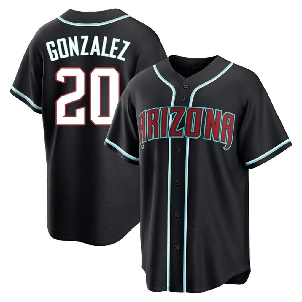 Arizona Diamondbacks #20 Luis Gonzalez Player Black Fotopoulosg Home Game Stitched Jerseys