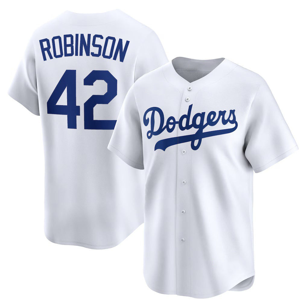 Los Angeles Dodgers #42 Jackie Robinson White Fotopoulosg Throwback Cooperstown Collection Limited Jersey