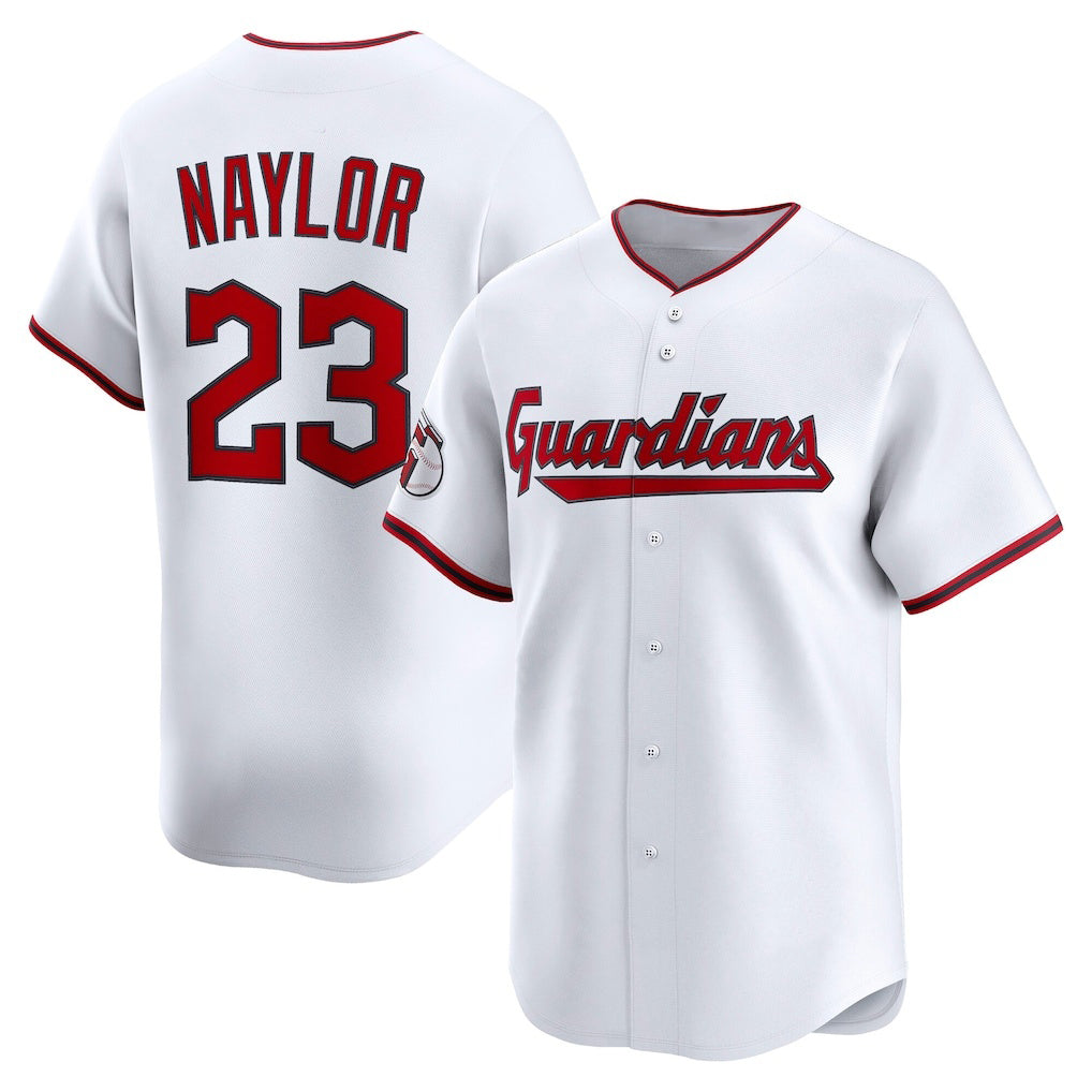 Cleveland Guardians #23 Bo Naylor White Fotopoulosg Home Limited Player Jersey