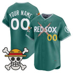 Custom Boston Red Sox x One Piece Green Fotopoulosg Vapor Premier Limited Jersey - Stitched