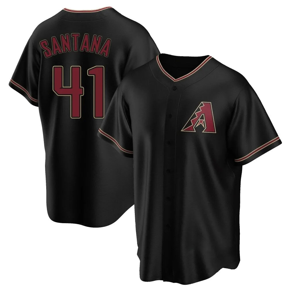 Arizona Diamondbacks #41 Carlos Santana Player Black Fotopoulosg Limited Home Stitched Jerseys