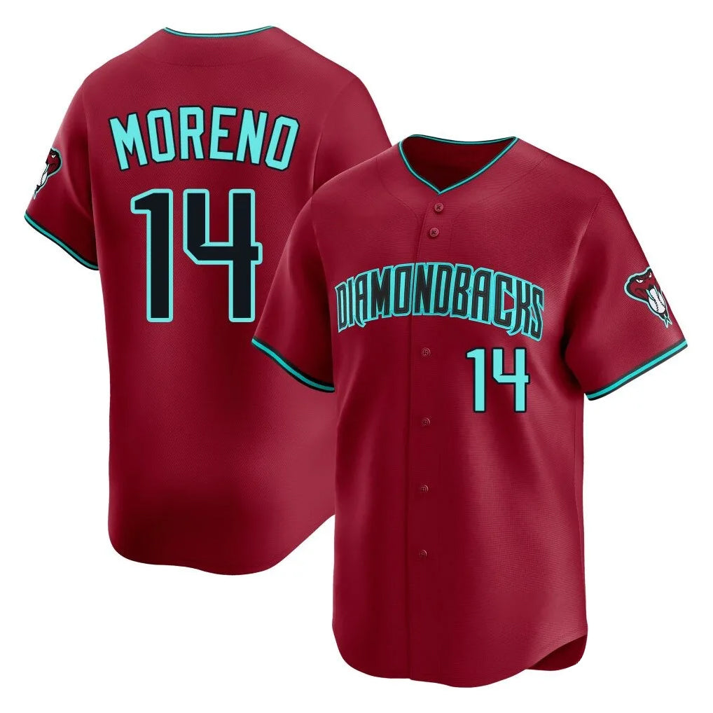 Arizona Diamondbacks #14 Gabriel Moreno Player Red Fotopoulosg Limited Home Game Stitched Jerseys