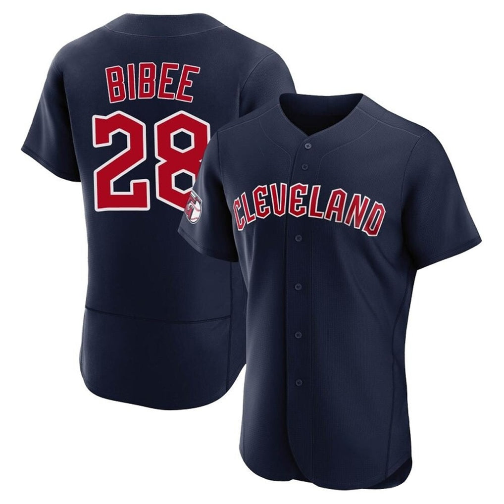 Cleveland Guardians #28 Tanner Bibee Player Navy Fotopoulosg Limited Elite Home Stitched Jerseys