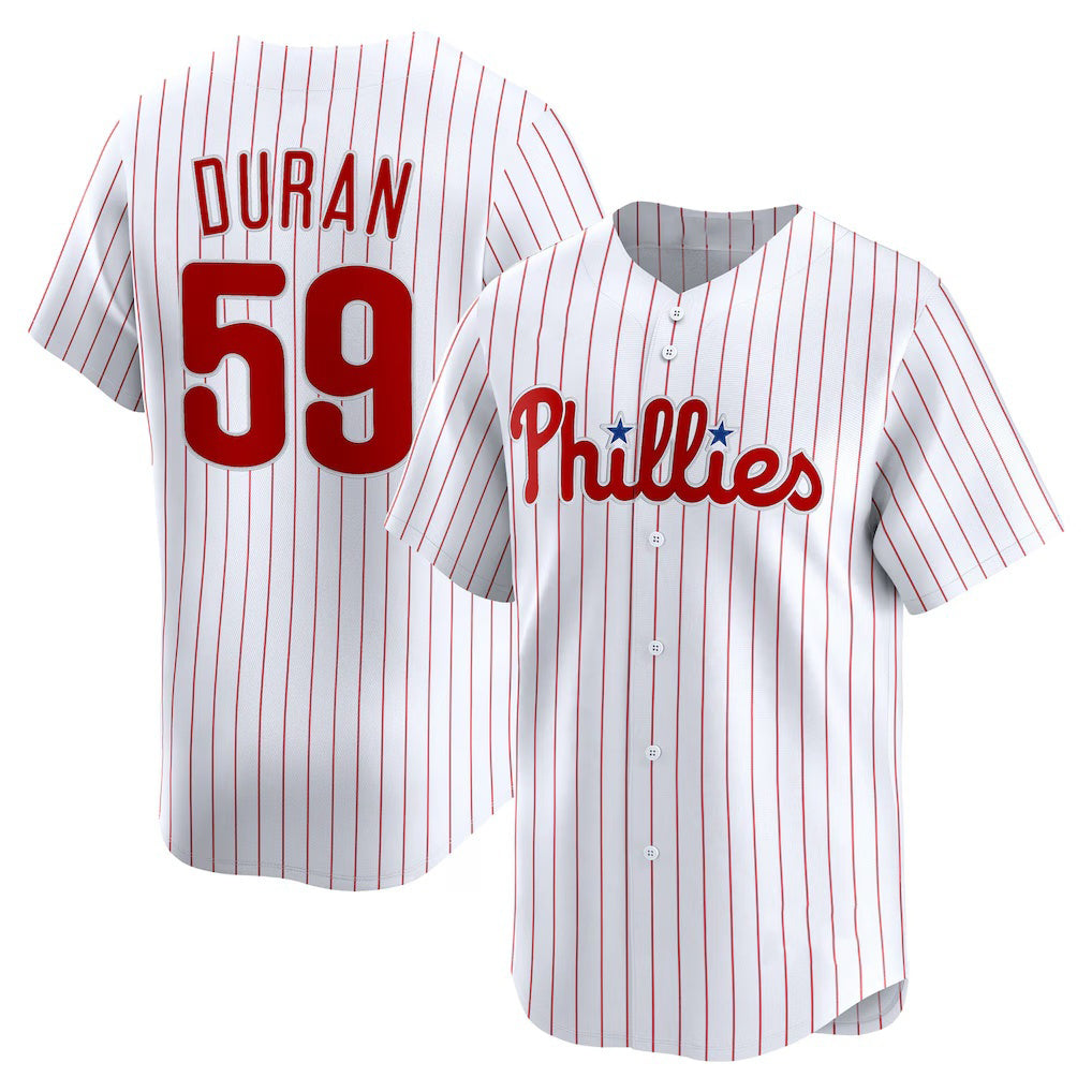 Philadelphia Phillies #59 Jhoan Duran White Fotopoulosg Home Limited Player Jersey