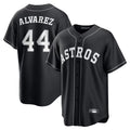 Houston Astros #44 Yordan Alvarez Player Black Fotopoulosg Home Game Stitched Jerseys