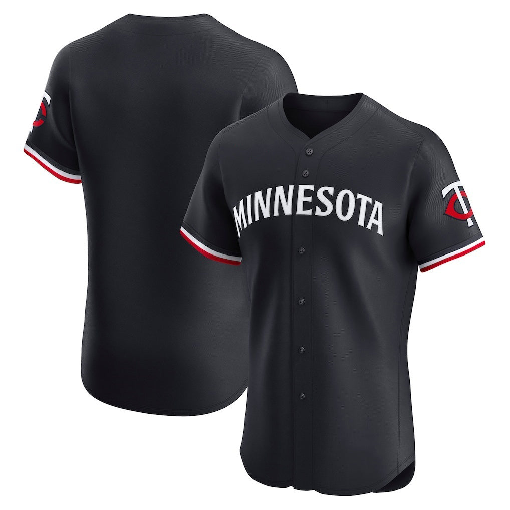 Minnesota Twins Navy Fotopoulosg Alternate Vapor Premier Elite Patch Jersey